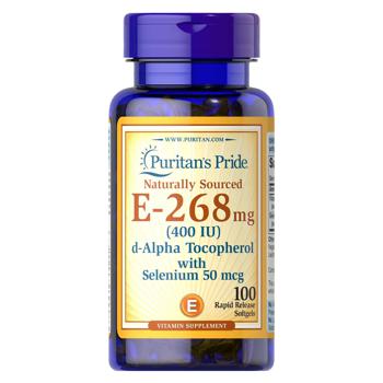 Puritan's Pride Vitamin E with Selenium 400 IU 100 softgels - buy, prices for Biotus - photo 1