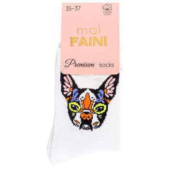 Moi Faini Bulldog Women's White Socks Size 35-37 - buy, prices for - photo 1