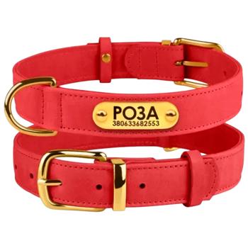 Barksi BronzeDog Crazy шкіряний нашийник для собак XXS - червоний - купить, цены на MasterZoo - фото 2