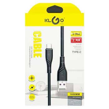 Data Transfer Cable Klgo USB-Type-C S-96Z 2.4A 1m