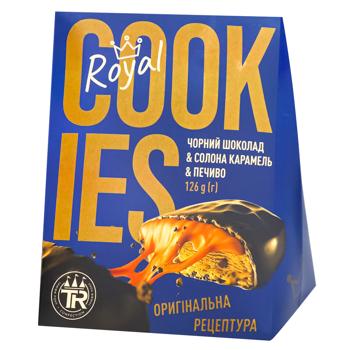 Печиво Royal солона карамель в чорному шоколаді 126г - купити, ціни на КОСМОС - фото 1
