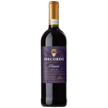 Вино Decordi Chianti красное сухое 12,5% 0,75л - купить, цены на Эпицентр FOOD - фото 1