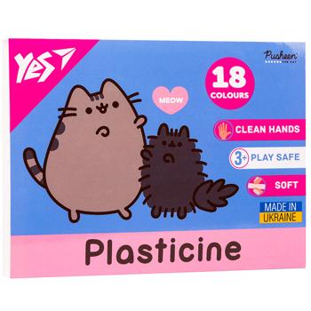 Пластилин Yes Pusheen 18 цветов 360г