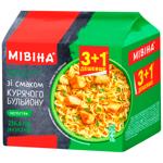 Вермішель МІВІНА® Курячий бульйон негостра 59,2г*4шт