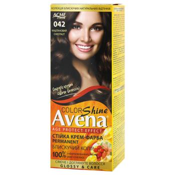 Avena Shine Cream Chestnut Hair Dye 042 - buy, prices for MegaMarket - photo 1