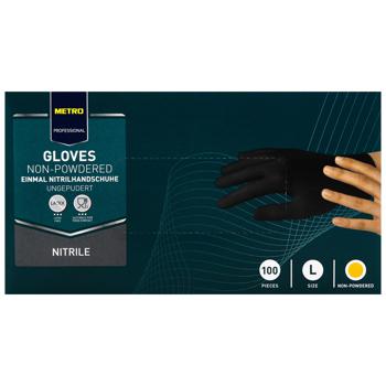 Metro Professional Black Nitrile Gloves L 100pcs - buy, prices for METRO - photo 2