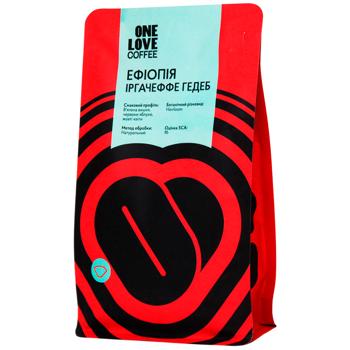 Кава свіжообсмажена Ефіопія Іргачеффе Гедеб ONE LOVE 250 г - купить, цены на WINETIME - фото 1