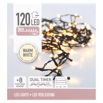 Koopman Warm White Outdoor Electric Garland on Batteries 120 lamps 9.5m - buy, prices for NOVUS - photo 2