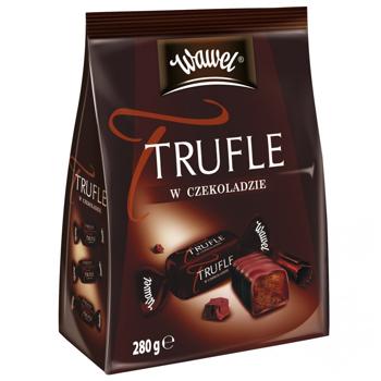 Конфеты Wawel трюфельные с ромом в шоколаде 195г - купить, цены на КОСМОС - фото 1