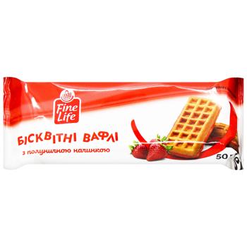 Fine Life Artek Biscuit Wafers with Strawberry Filling 50g