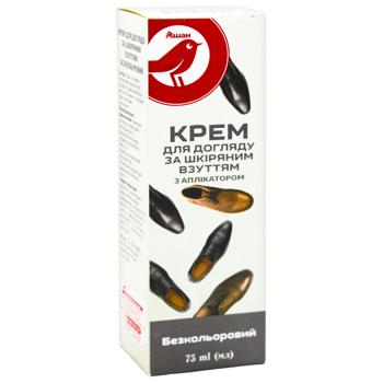 Auchan Colorless Cream for Leather Shoe Care with Applicator 75ml - buy, prices for - photo 2