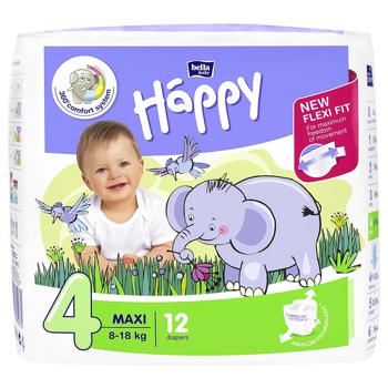 Підгузки Bella Baby Happy 4 maxi 8-18кг 12шт - купити, ціни на NOVUS - фото 2