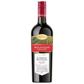 Вино Bostavan Молдавська долина Каберне Совіньйон червоне напівсухе 11-13,5% 0,75л