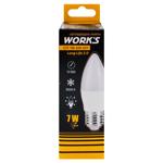 Work's Long-Life LED Lamp C37 7W 65K E27