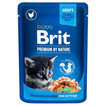 Корм вологий Brit Premium з куркою для кошенят 100г - купити, ціни на КОСМОС - фото 1