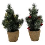 Штучна ялинка Actuel з дзвіночками в горщику у джуті 28см