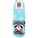 Носки Premier Socks женские классические махровые с пушистым рисунком Енот р.23-25