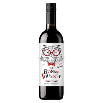 La Bonne Journee Pinot Noir IGP Pays d'Oc Red Dry Wine 13% ​​0.75l - buy, prices for Ideal - photo 1