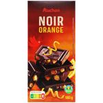 Шоколад черный Auchan с апельсиновой цедрой 180г