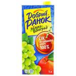 Dobryi Ranok Sugar-Free Apple-Grape Juice 1l