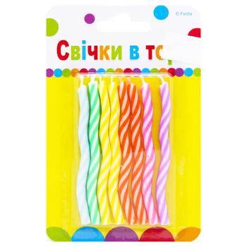 Свічка для торту Веселка 8шт - купити, ціни на ULTRAMARKET - фото 1