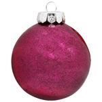 Bezant Marsala with Glitter Christmas Tree Ball 8cm