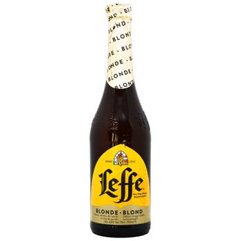 Пиво Leffe Blonde світле 6,6% 0,75л