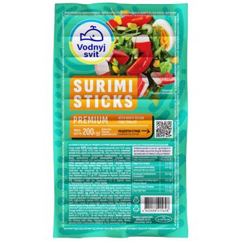 Продукт из сурими Vodnyi Svit Surimi Sticks Premium охлажденный 200г - купить, цены на КОСМОС - фото 1