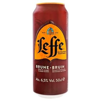 Пиво Leffe Brune темное 6,5% 0,5л - купить, цены на МегаМаркет - фото 1