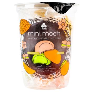 Морозиво пломбір Rud Mini Mochi манго-фісташка-ваніль 180г - купити, ціни на МегаМаркет - фото 2