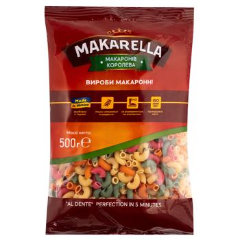 Макаронні вироби Makarella Ріжки №7 Веселка 500г - купити, ціни на Епіцентр FOOD - фото 1