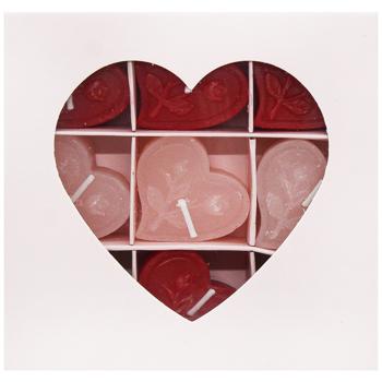 Actuel Heart Candles Set 4cm 8pcs