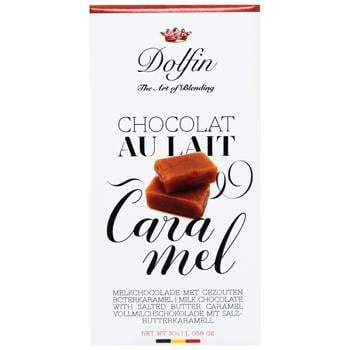 Dolfin Milk Chocolate with Salted Butter Caramel 37% 30g - buy, prices for WINETIME - photo 1