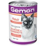 Корм вологий Gemon з лососем та креветками для котів 415г