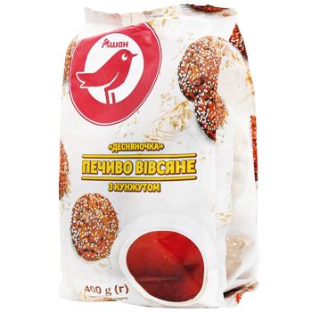 Печенье Auchan Десняночка овсяное с кунжутом 400г