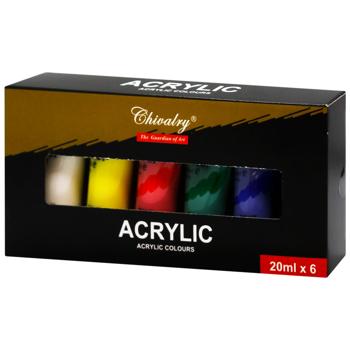 Chivalry Acrylic Paint Set 6 colors 20ml - buy, prices for MegaMarket - photo 1