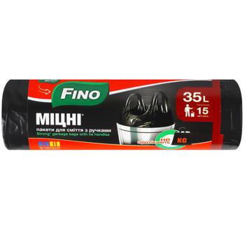 Fino Strong Garbage Bags with Handles 35l 15pcs - buy, prices for COSMOS - photo 1
