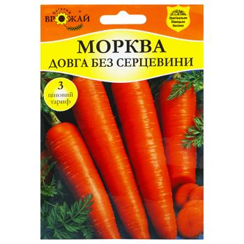 Насіння Багатий Врожай Морква рання Довга без серцевини 10г - купити, ціни на КОСМОС - фото 1