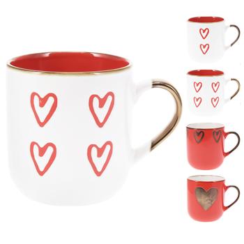 Koopman Hearts Ceramic Mug 400ml in assortment - buy, prices for Auchan - photo 1
