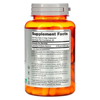 Now Foods Sports Beta Alanine 750mg 120 capsules - buy, prices for Biotus - photo 2