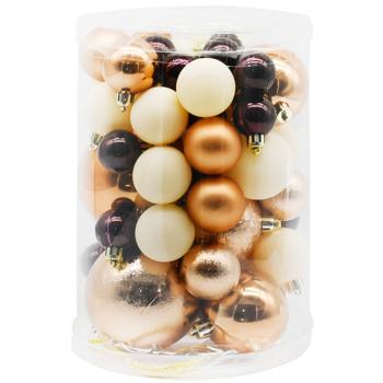Actuel Set of Christmas Tree Balls 3-8cm 48pcs - buy, prices for Auchan - photo 1