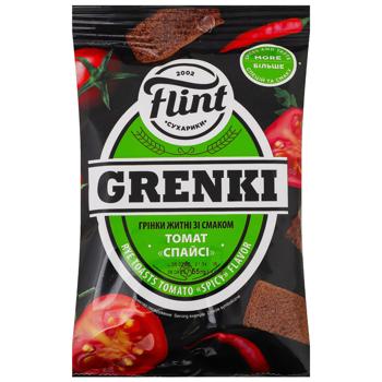 Гренки Flint Grenki со вкусом томата Спайси 65г - купить, цены на Идеал - фото 1