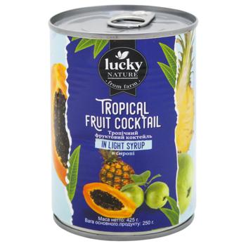 Lucky Nature Tropical Fruits in Light Syrup 425g - buy, prices for MegaMarket - photo 1