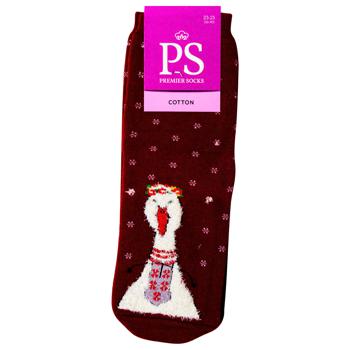 Носки Premier Socks женские классические махровые с пушистым рисунком р.23-25 - купить, цены на ЕКО Маркет - фото 4