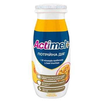 Продукт кисломолочный Actimel персик-маракуйя 1,4% 100г