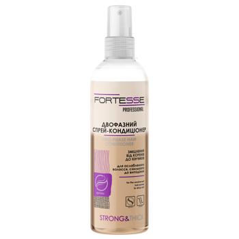 Fortesse Professional Strong&Thick Two-phase Strengthening Spray Conditioner for Weakened Hair Prone to Falling Out 250ml