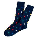 Siela Christmas Trees Terry Men's Socks s.39-42 Dark Blue