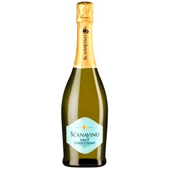 Вино ігристе Scanavino Pinot Chardonnay біле брют 11,5% 0,75л
