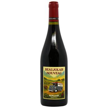 Beaujolais Nouveau Moillard Bottle Dry Red Wine 12% ​​0.75l - buy, prices for AlcoHub - photo 1
