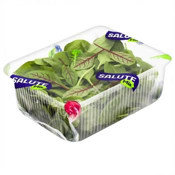 Салат Salute Mix шпинат с ред румексом 75г - купить, цены на Чудо Маркет - фото 1